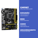 Placa Mãe LGA1151 H310 DDR4 Knup Micro-ATX Compatível com Intel i3 i5 i7 - KP-H310