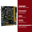 Placa Mãe LGA1150 Chipset LAN 100 Intel H81 Knup 16GB USB 3.0 - KP-H81