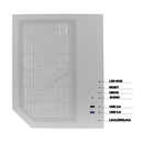Gabinete Gamer M-ATX Grasep Lateral Vidro Temperado 5 Fans RGB com Controle Remoto Design Moderno - D-MATX06