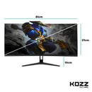 Monitor Gamer Curvo 34'' Kozz M3425C - Ultrawide QuadHD Redução Luz Azul 1ms 144Hz