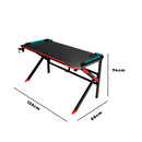 Mesa Gamer RGB 120cm Aitek com Porta Copos e Suporte Headset Escrivaninha - DELTA-M1202K