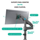 Suporte Articulado Ergonômico Para Monitor 17" a 30" Onistek Pistão a Gás Rotação e Ajuste de Altura - ON-F95