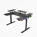 Mesa Gamer RGB Aitek Design Moderno Acabamento Fibra de Carbono e Suportes Integrados - DELTA-M1602H