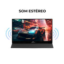 Monitor Portátil 15,6’’ Grasep Full HD IPS 60Hz USB-C/ HDMI Som Estéreo Gamer Slim - D-TELA2