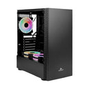 Gabinete Gamer Mid Tower Grasep RGB 3 Fans Vidro Temperado USB 3.0 - D-ATX13