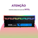 Memória RAM Gaming Intel 8GB DDR4 Aitek 3200MHz RGB Neon Pulse - DELTA-ME3208