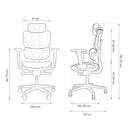 Cadeira de Escritório Ergonômica Elements Sophy Grafite Mesh Reclínio 150°Conforto Máximo - ELEM-70061