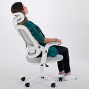 Cadeira Ergonômica Elements Astra Cinza e Branca Premium para Home Office Moderno - ELEM-70040