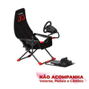 Cockpit Gamer Dobrável Kozz com Assento Ergonômico Estrutura Metálica Reforçada para Simulador Racing - KZ-CP01