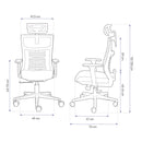 Cadeira Ergonômica Elements Vertta Cinza para Home Office e Estudo Ajuste de Altura e Lombar Estrutura Reforçada - ELEM-70053