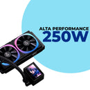 Water Cooler Gamer Aitek RGB LCD Customizável 250W TDP Alta Performance - DELTA-CW240LCD