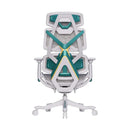 Cadeira Gamer Ergonômica Elements Vector Branca/Verde Reclinável 135° e Suporta até 136kg - ELEM-72123