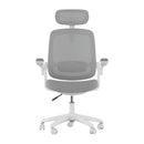 Cadeira Ergonômica Elements Astra Cinza e Branca Premium para Home Office Moderno - ELEM-70040