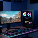 Gabinete Gamer Mid Tower Grasep RGB 3 Fans Vidro Temperado USB 3.0 - D-ATX13