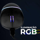 Mouse Gamer 9D Led RGB Aura Sync 12800 dpi 9 Botões com Fio
