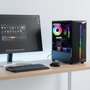 Gabinete Gamer RGB Vidro Temperado 3 Fans 120mm Grasep HUB Controladora Suporta ATX/M-ATX - D-ATX16