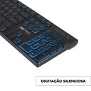 Teclado Gamer USB RGB Knup Silencioso Ergonômico  - KP-2060