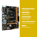 Placa Mãe Micro-ATX Chipset B550 DDR4 AM4 Revenger M.2 NVMe e USB 3.0 Velocidade e Eficiência - G-B550