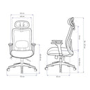 Cadeira Ergonômica Elements Astra Pro Branca Cinza Conforto Premium para Home Office - ELEM-71467