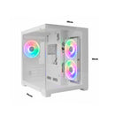 Gabinete Branco Para PC Gaming Aitek Premium com Lateral de Vidro Temperado e Suporte para Water Cooler - AGP-M33160CB