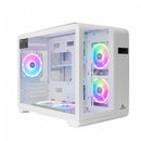 Gabinete Gaming Grasep Panorâmico com Vidro Curvo e Display Digital 3 Fans - D-MATX03