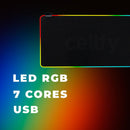 Mousepad Gamer LED RGB 90x40cm Aitek Iluminado 7 Cores Antiderrapante USB - DELTA-P9040