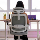 Cadeira Ergonômica Elements Astra Cinza e Branca Premium para Home Office Moderno - ELEM-70040