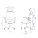Cadeira Ergonômica Elements Astra Cinza e Branca Premium para Home Office Moderno - ELEM-70040