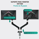 Suporte Duplo Para Monitor Onistek 13’’ A 32’’ Pistão a Gás VESA 75x75 100x100 - ON-F200