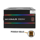 Fonte Gaming ATX 550W Revenger Maximus RGB 80 Plus Ultra-Silenciosa PFC - FO-MAX01RGB