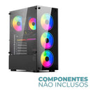 Gabinete Gamer Aitek ATX com 4 Fans LED RGB Entrada Áudio HD USB 3.0 - AGP-A31150C