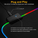 Mousepad Gamer LED RGB Aitek 80x30cm Antiderrapante USB Plug & Play - DELTA-P8030