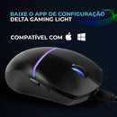 Mouse Gamer 9D Led RGB Aura Sync 12800 dpi 9 Botões com Fio