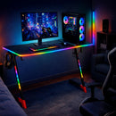 Mesa Gamer Aitek RGB Iluminação Pro Espaçosa Resistente Suporte para Fone Copo - DELTA-M1205Z