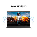 Monitor Portátil 15’’ Full HD Grasep IPS 60Hz USB-C/ Mini HDMI Ultraleve para Notebook e Celular - D-TELA1