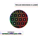Teclado Gamer USB RGB Knup Silencioso Ergonômico  - KP-2060