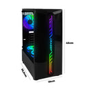 Gabinete Gamer RGB Vidro Temperado 3 Fans 120mm Grasep HUB Controladora Suporta ATX/M-ATX - D-ATX16