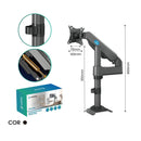 Suporte Articulado Ergonômico Para Monitor 17" a 30" Onistek Pistão a Gás Rotação e Ajuste de Altura - ON-F95
