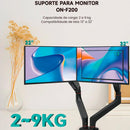 Suporte Duplo Para Monitor Onistek 13’’ A 32’’ Pistão a Gás VESA 75x75 100x100 - ON-F200