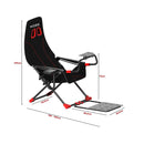 Cockpit Gamer Dobrável Kozz com Assento Ergonômico Estrutura Metálica Reforçada para Simulador Racing - KZ-CP01