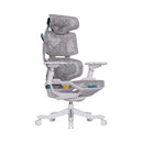 Cadeira Gamer Ergonômica Elements Vector Branca/Verde Reclinável 135° e Suporta até 136kg - ELEM-72123