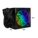 Fonte ATX 550W RGB Silenciosa Aitek Compatível Intel AMD com Cooler 120mm - DELTA-F550-P