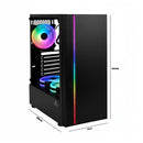 Gabinete Gamer Mid Tower Grasep 3 Fans RGB, Lateral Acrílico e HUB - D-ATX14