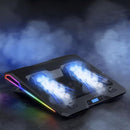 Base Notebook RGB Aitek com Ventoinha Turbo 7 Níveis de Altura Tela LCD Refrigeração Potente - DELTA-B3122GG