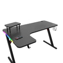 Mesa Gamer em L Aitek Espaçosa Reforçada e com Suporte para Fone Porta-Copo - DELTA-M1601H