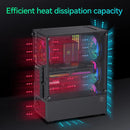Gabinete Gamer Aitek ATX com 4 Fans LED RGB Entrada Áudio HD USB 3.0 - AGP-A31150C