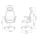 Cadeira Ergonômica Elements Astra com Ajuste Lombar Encosto Mesh Braços Retráteis