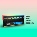 Memória RAM Gaming Intel 8GB DDR4 Aitek 3200MHz RGB Neon Pulse - DELTA-ME3208
